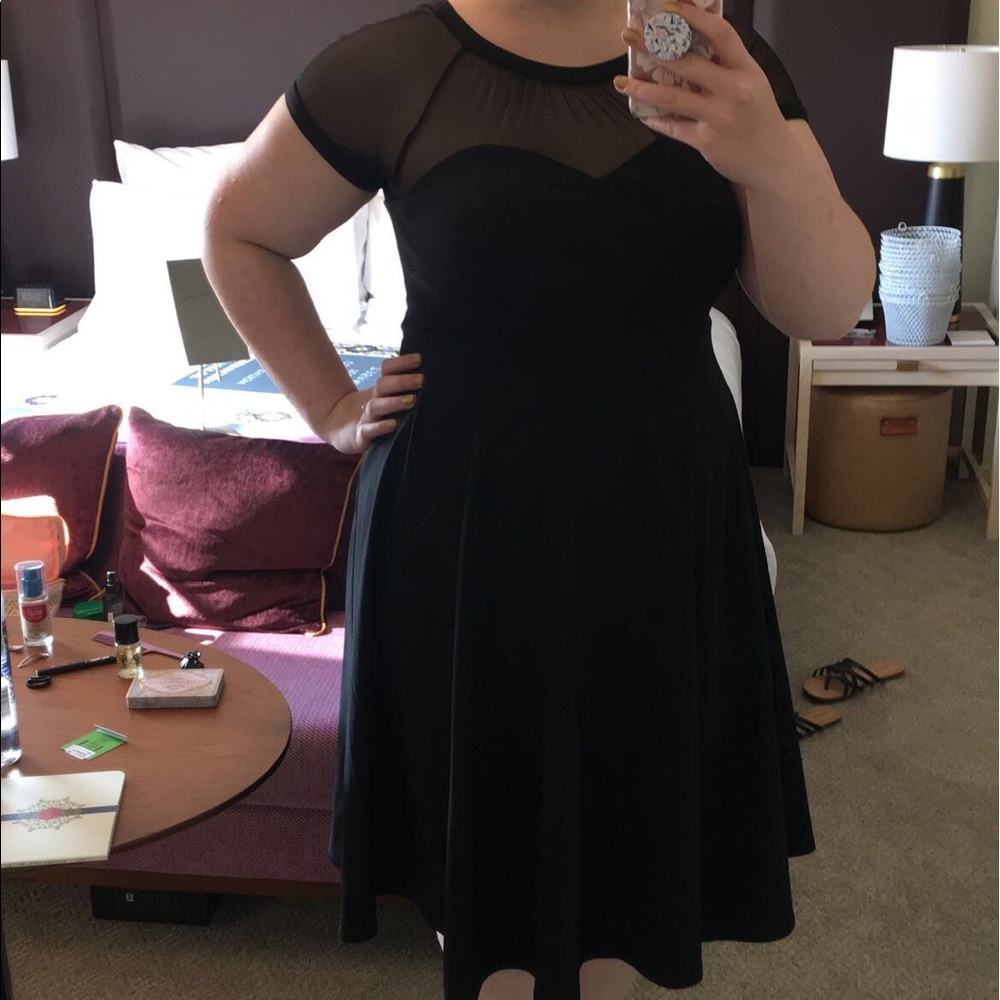 Black Illusion Sweetheart Dress